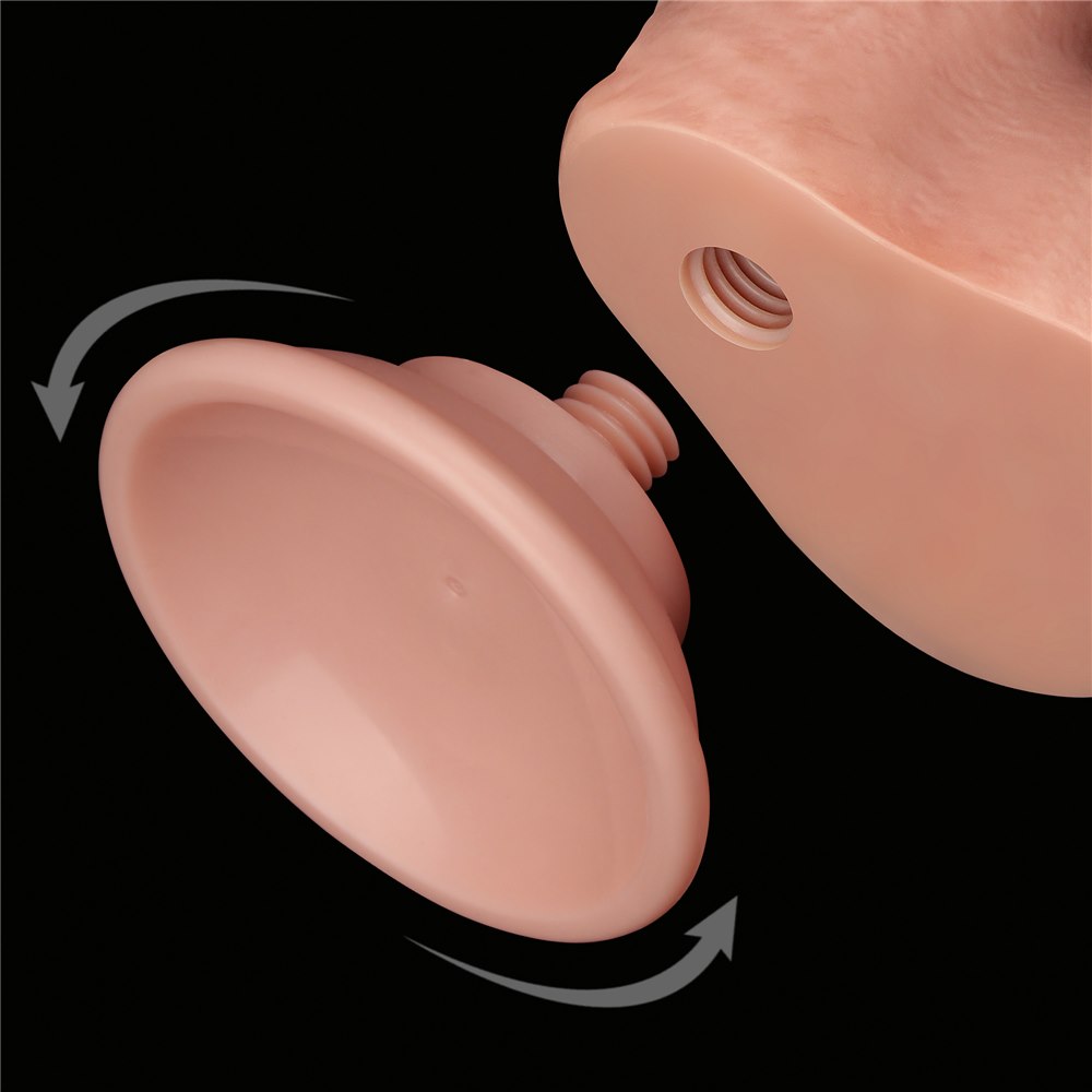 Фаллоимитатор LoveToy Sliding-Skin Dual Layer Dong 7", 18.3 см (телесный)