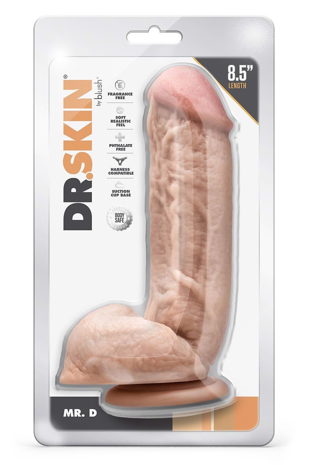 Фаллоимитатор Blush Dr. Skin - Mr. D 8,5", 21.6 см (телесный)