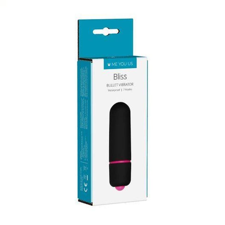 Мини-вибратор Me You Us Bliss 7 Mode Mini Bullet, 6 см (черный)