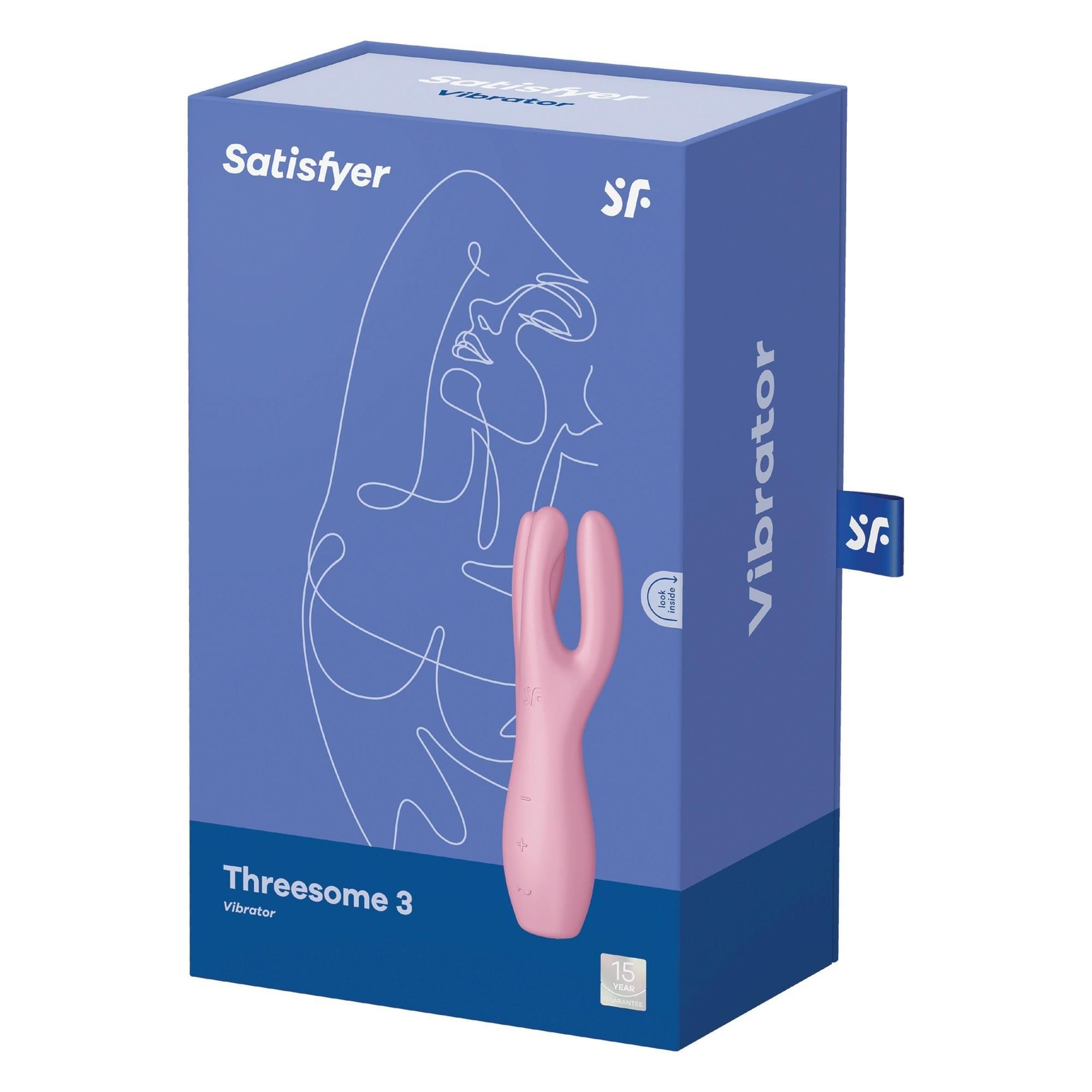 Вибратор для клитора Satisfyer Threesome 3, 14 см (светло-розовый)