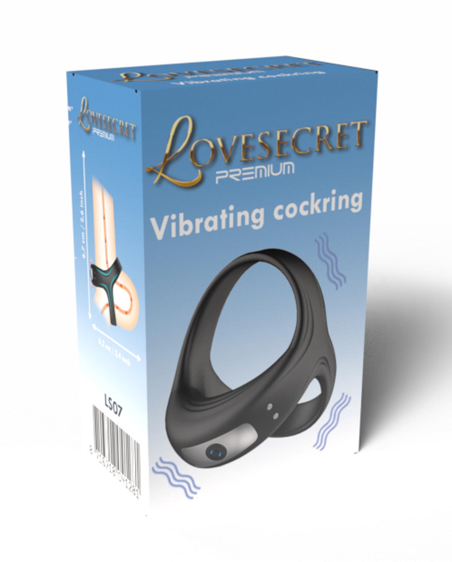 Эрекционное кольцо Lovesecret Premium, 6.7 см (черный)