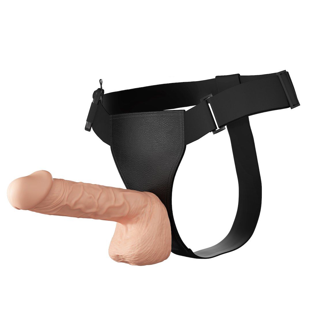 Strap On Baile Ultra Passionate Harness 10.2", 26 cm (w kolorze cielistym)