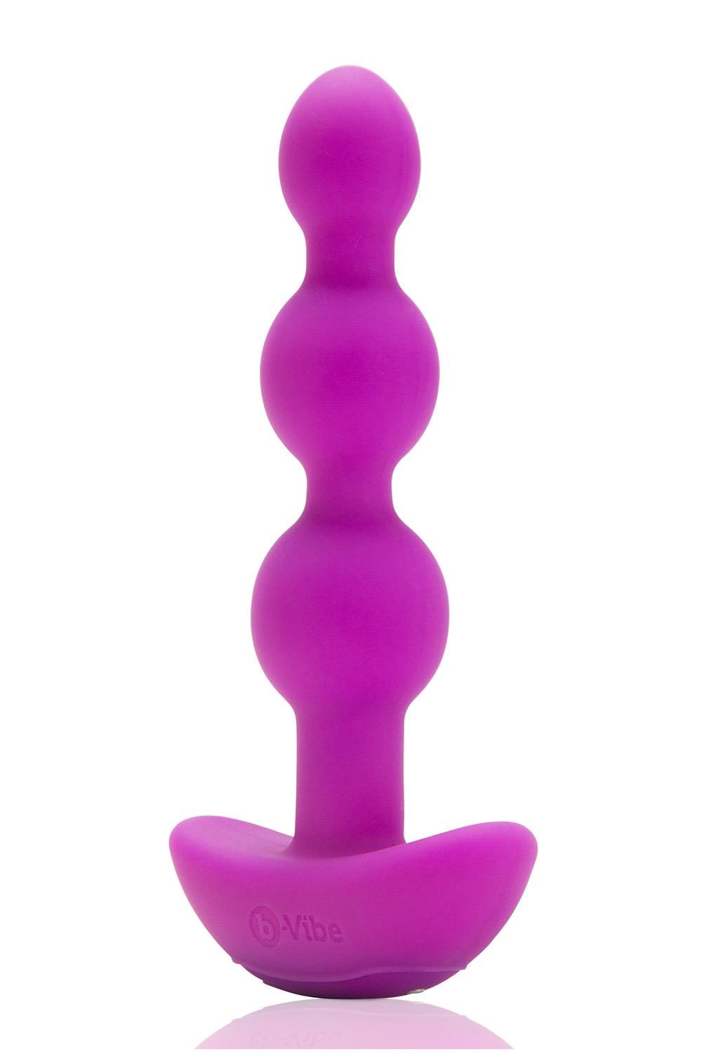 Korek analny z wibracją B-Vibe Triplet, 13,8 cm (różowy)