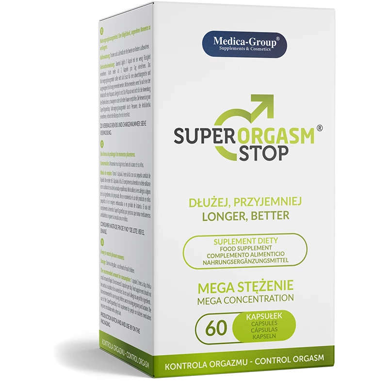 Medica Super Orgasm Stop - Kapsułki na opóźnienie wytrysku, Bez smaku