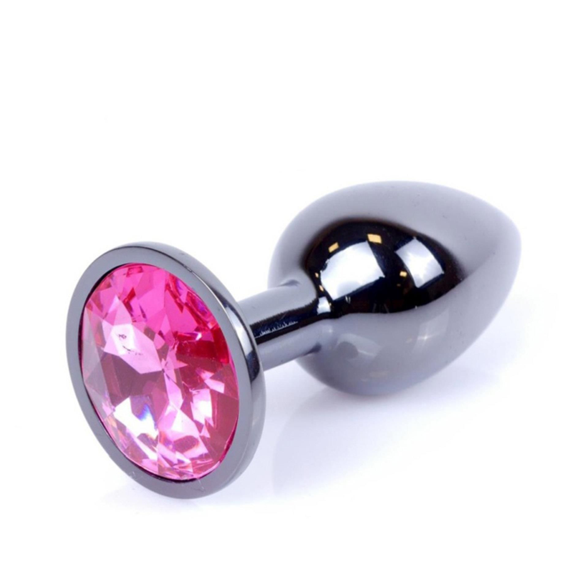 Korek analny MyLove Toys Jewelry Dark Silver Plug, 7 cm (różowy)