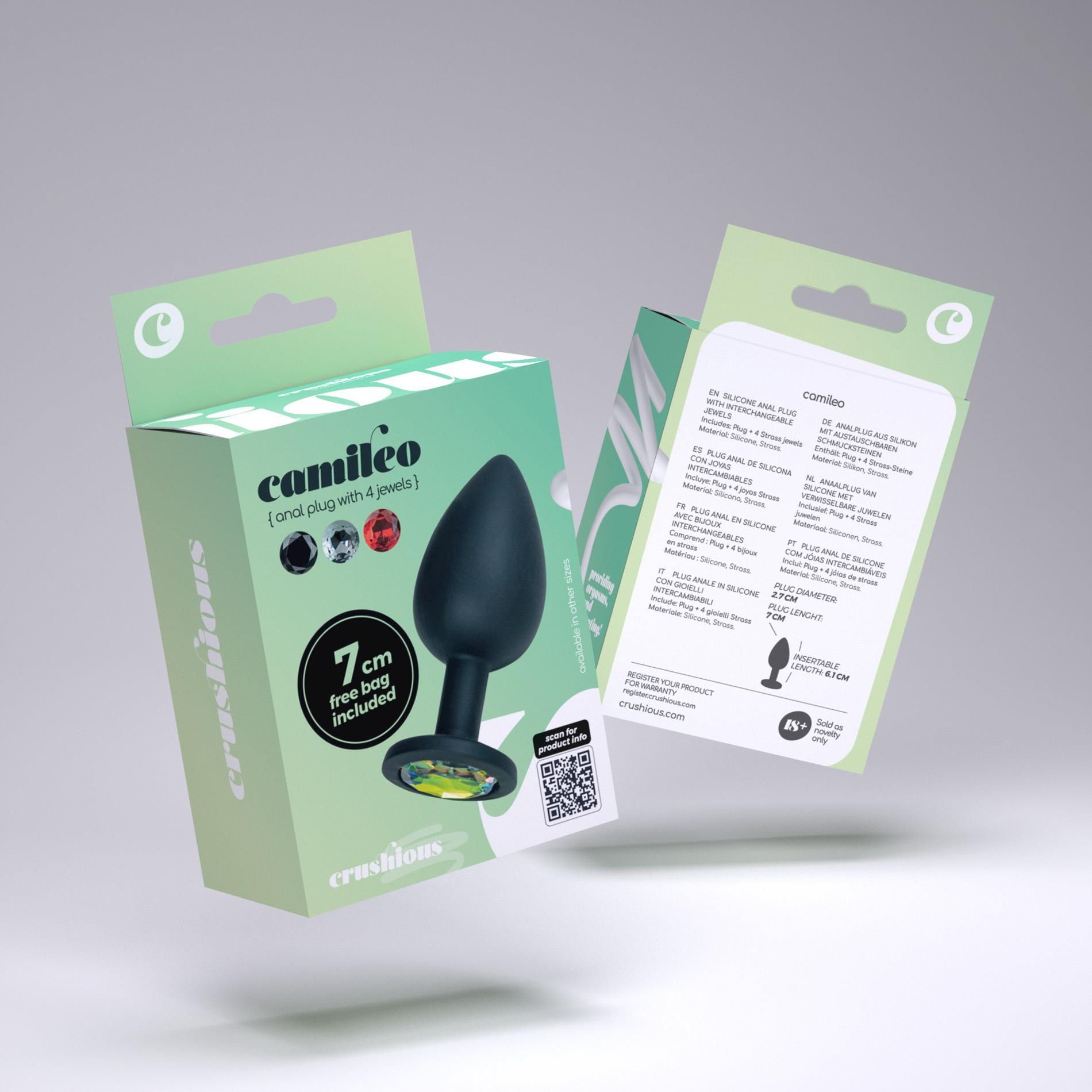 Korek analny Crushious Camileo S, 7 cm (czarny)