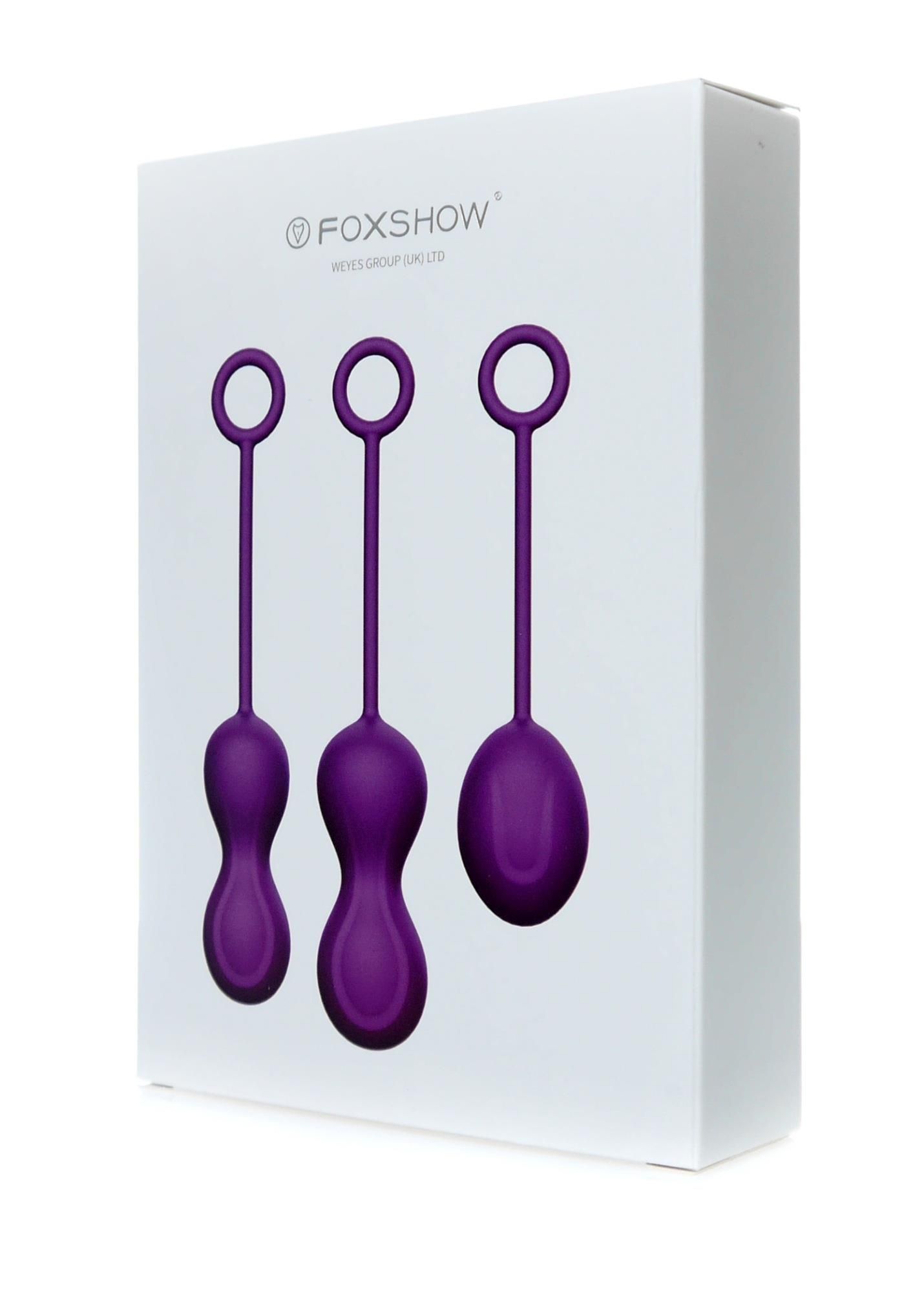 Набор вагинальных шариков Foxshow Kegel Balls Set, 3 шт (фиолетовый)
