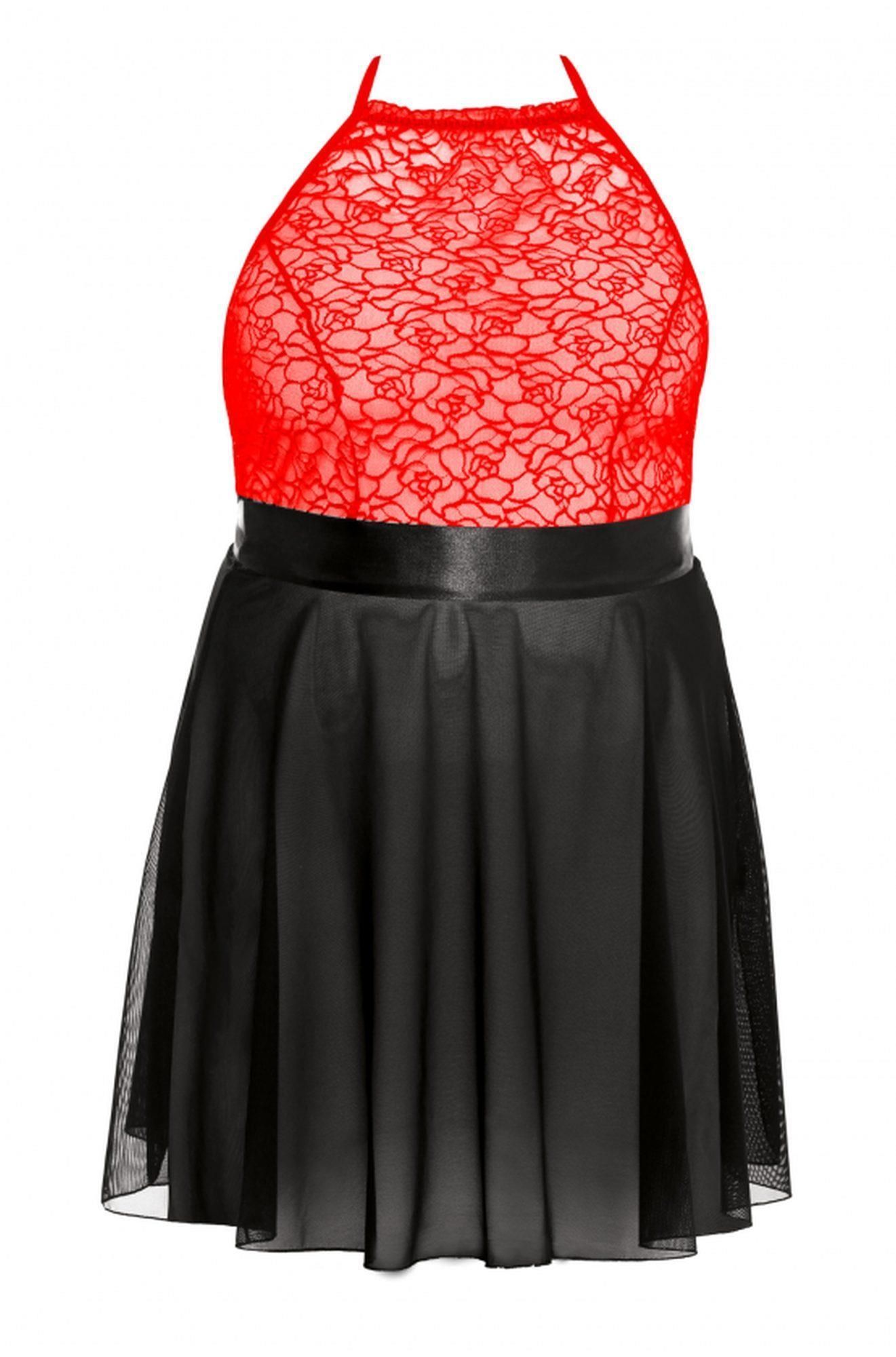 Komplet bielizny Anais Lydia, 3XL/4XL (czarny z czerwonym)