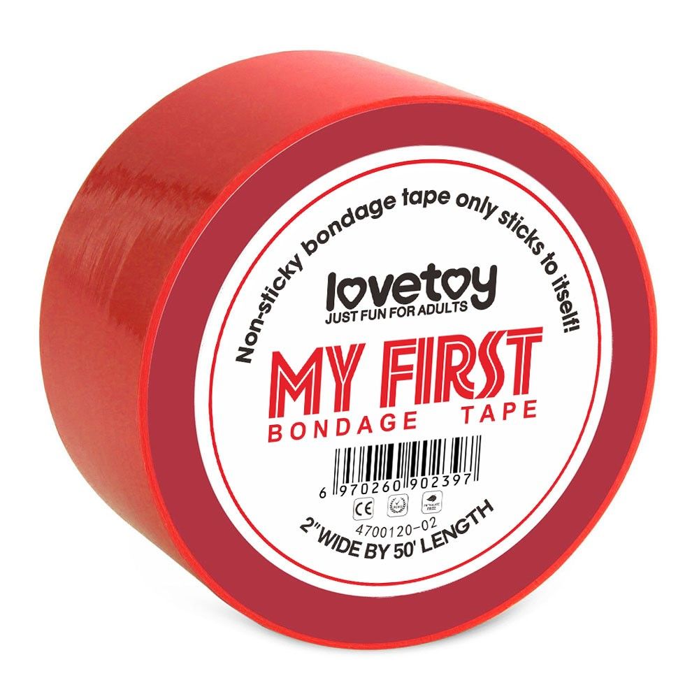 Бондажная лента LoveToy My First Bondage Tape, 15 м (красный)