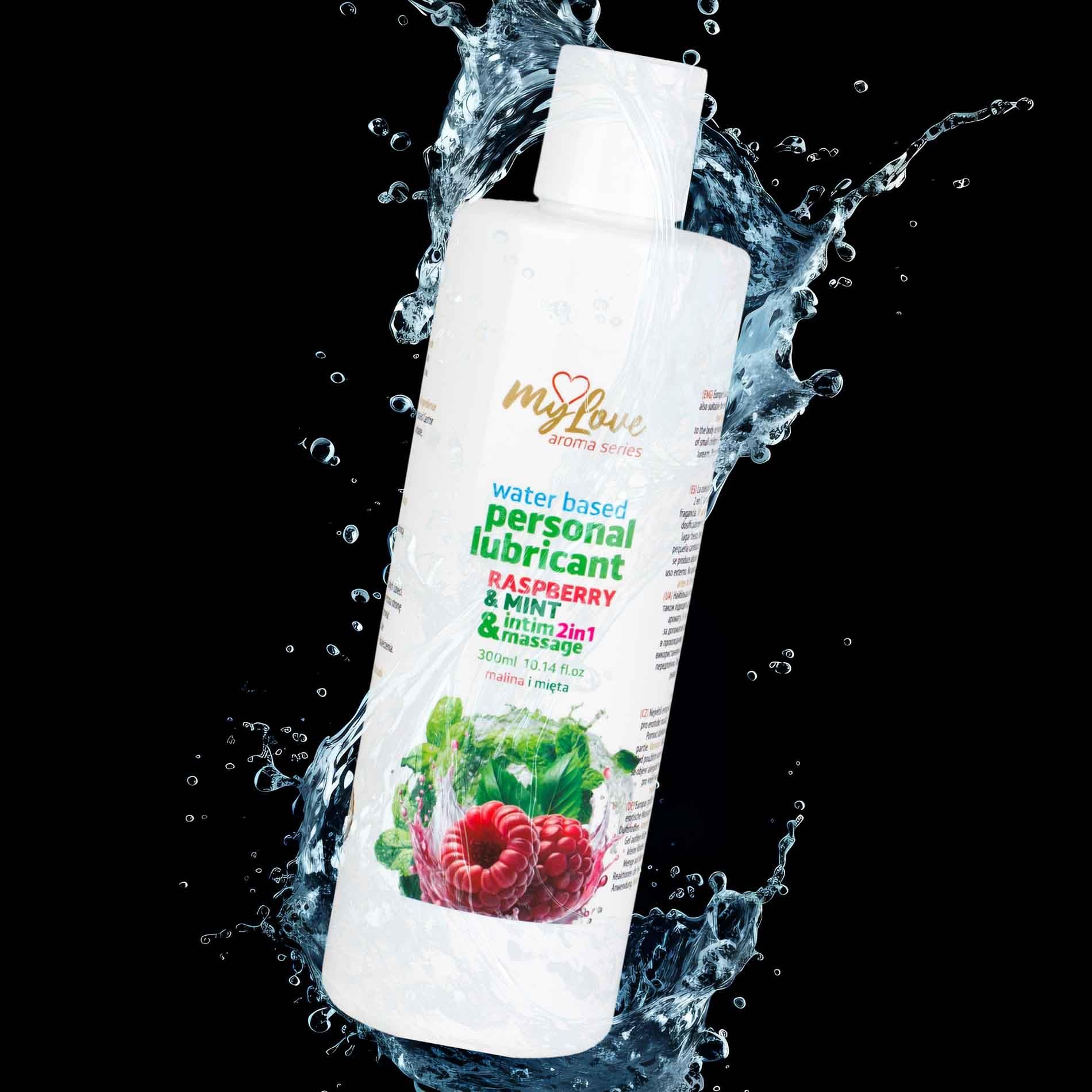 Лубрикант MyLove Aroma Series Intim&Massage 2in1 Raspberry & Mint, 300 мл