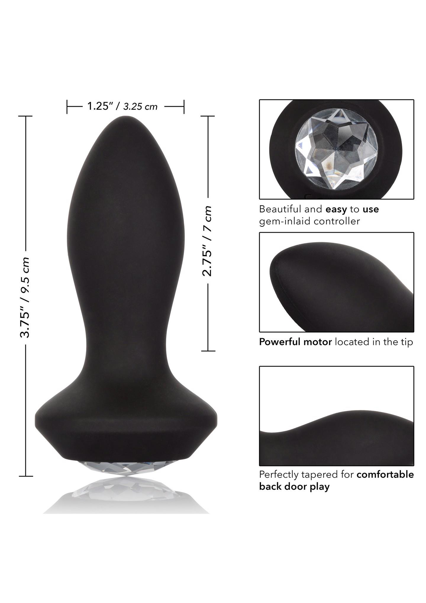 Анальна пробка Calexotics Petite Crystal Probe, 9.5 см (чорний)