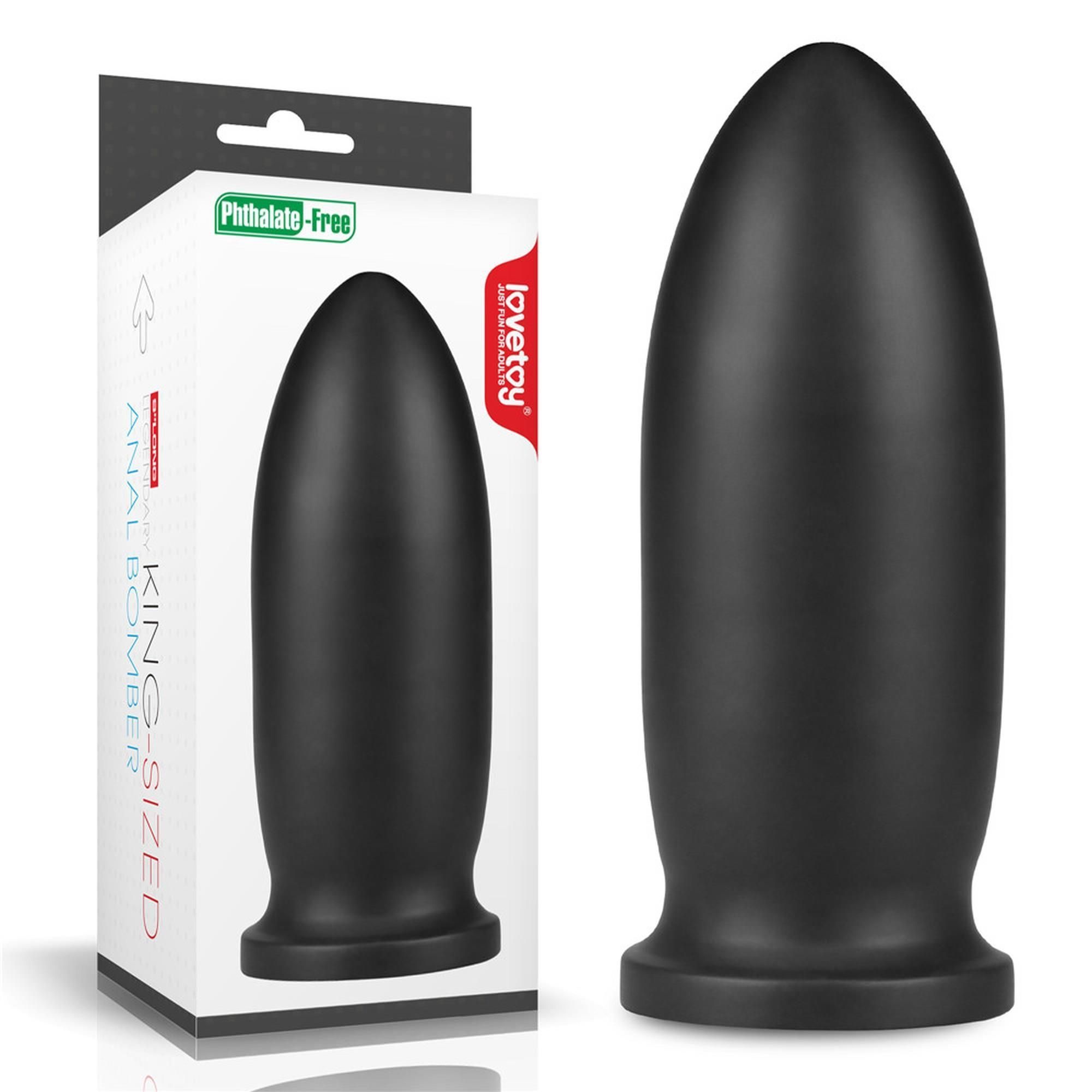 Duży korek analny LoveToy 9 " King Sized Anal Bomber, 20,3 cm (czarny)