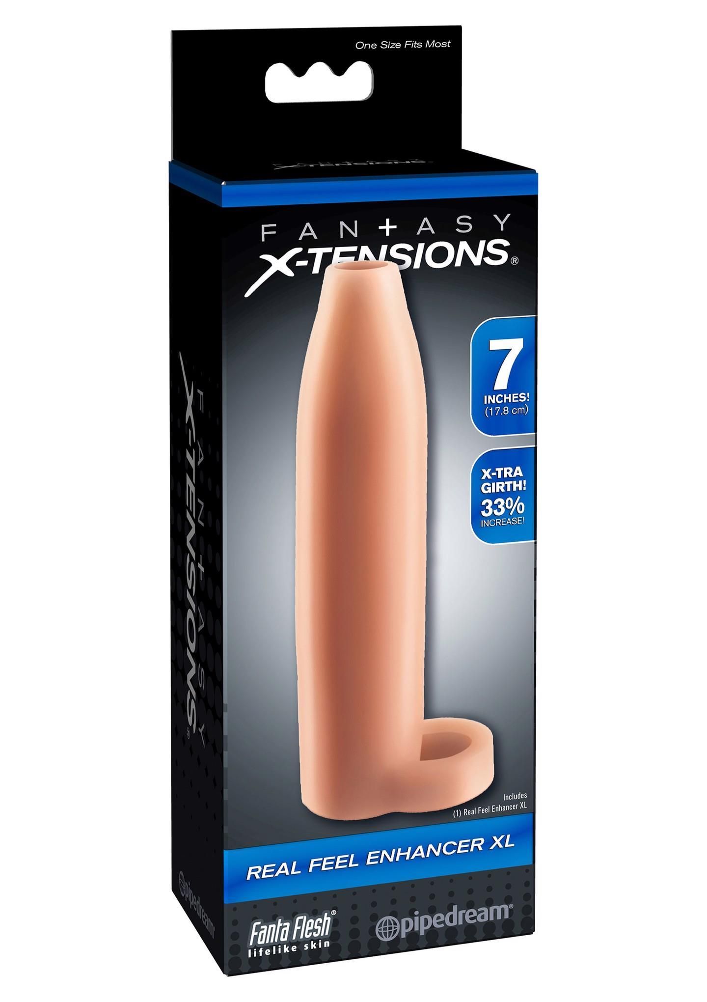 Насадка на пенис Pipedream Real Feel Enhancer XL, 18 см (телесный)
