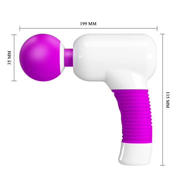 Вібромасажер Pretty Love Super Rower Magic Gun, 19,9 см (фіолетовий)