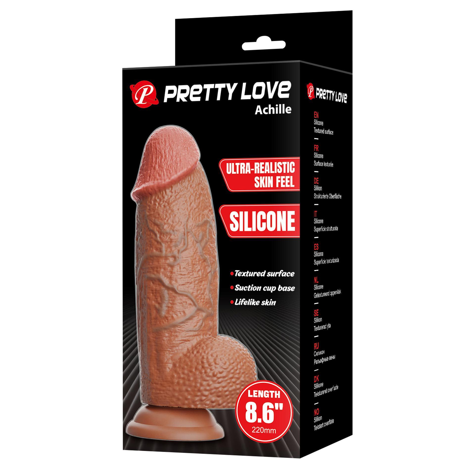 Фаллоимитатор Pretty Love Achille, 22 см (коричневый)