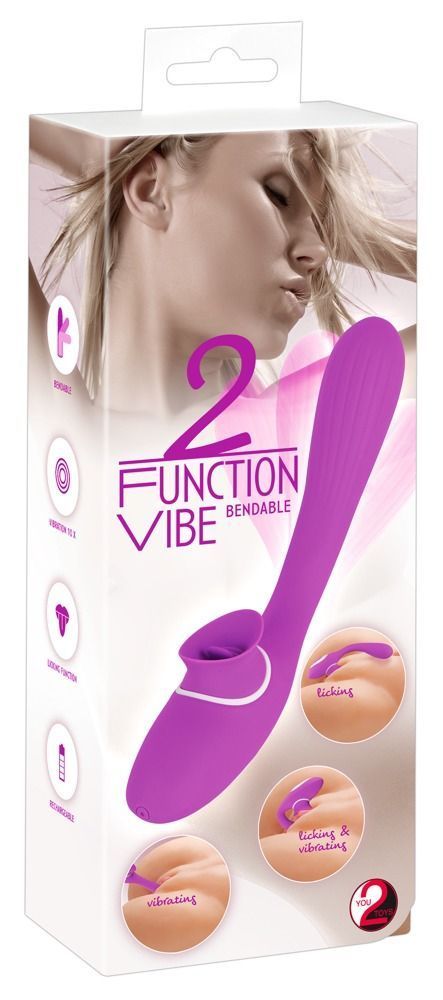 Вибратор You2Toys 2 Function Bendable Vibe, 22.3 см (фиолетовый)