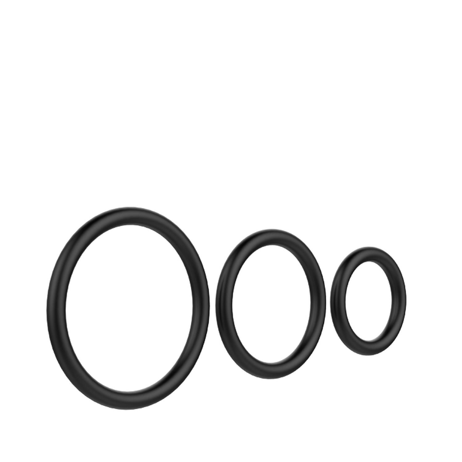 Набор эрекционных колец Baile Rubber (черный)