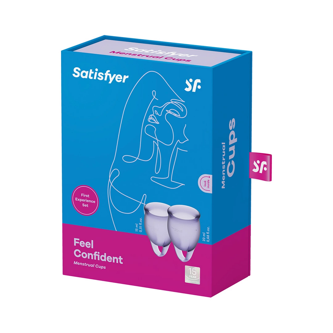 Менструальные чаши Satisfyer Feel Confident Menstrual Cup, 2 шт (фиолетовый)