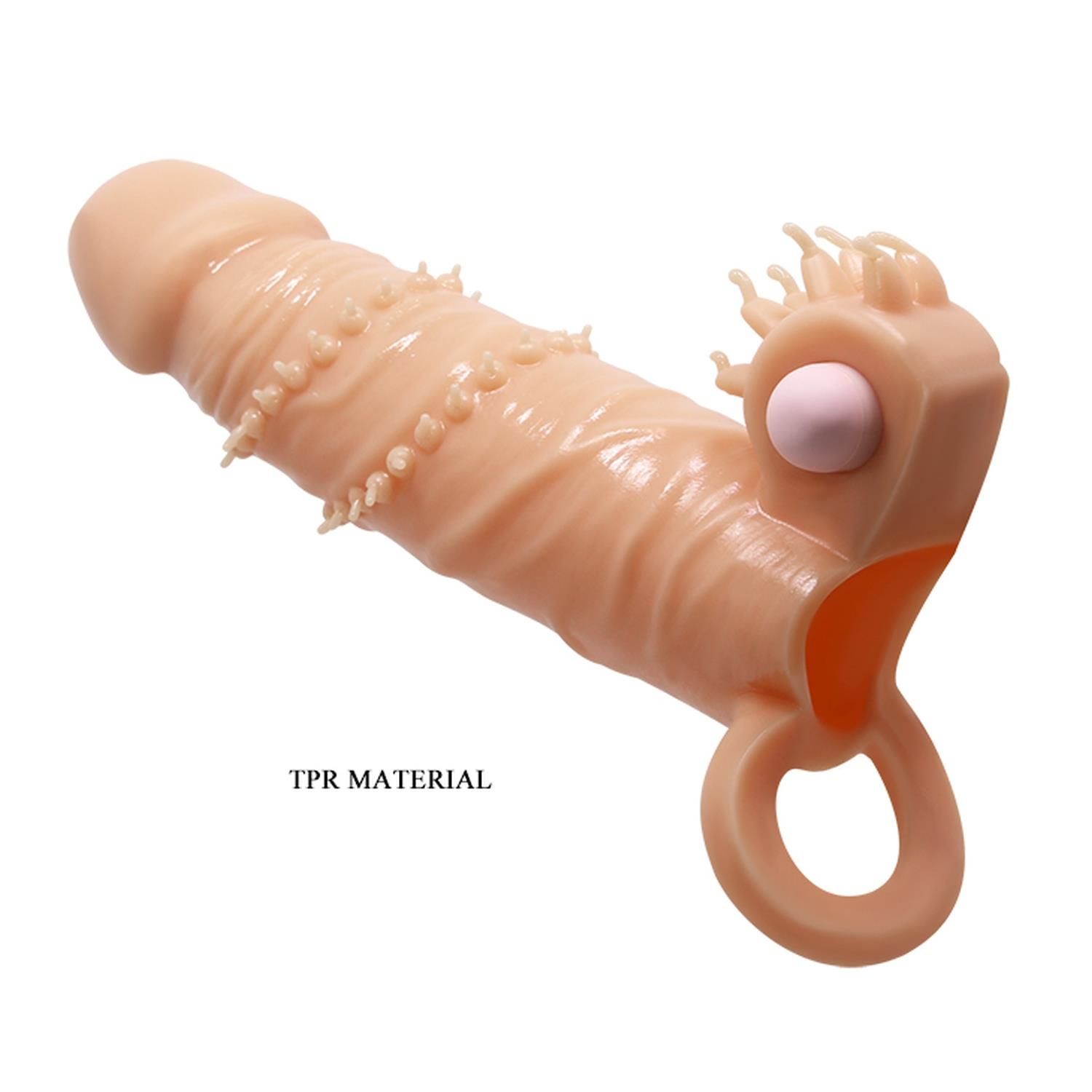Насадка на пенис LyBaile Penis extended Sleeve Connor, 17 см (телесный)