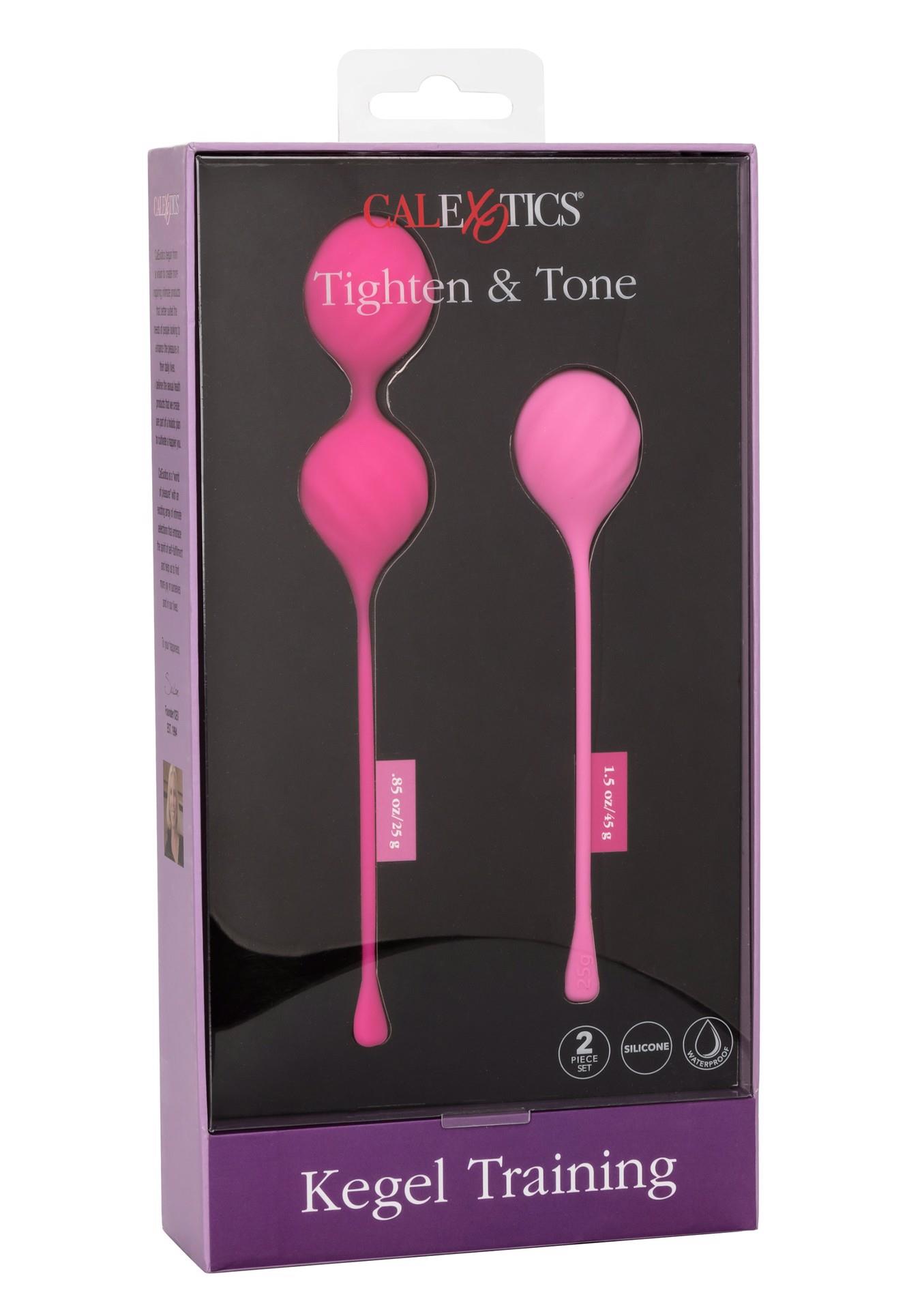Набор вагинальных шариков Tighten & Tone Kegel Training, 2шт (розовый)