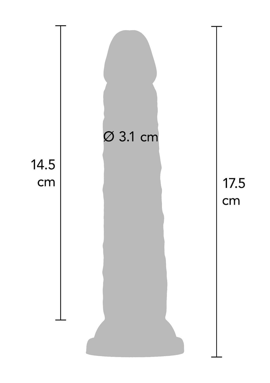 Dildo Get Real Deluxe Dual Density, 17.5 cm (w kolorze cielistym)