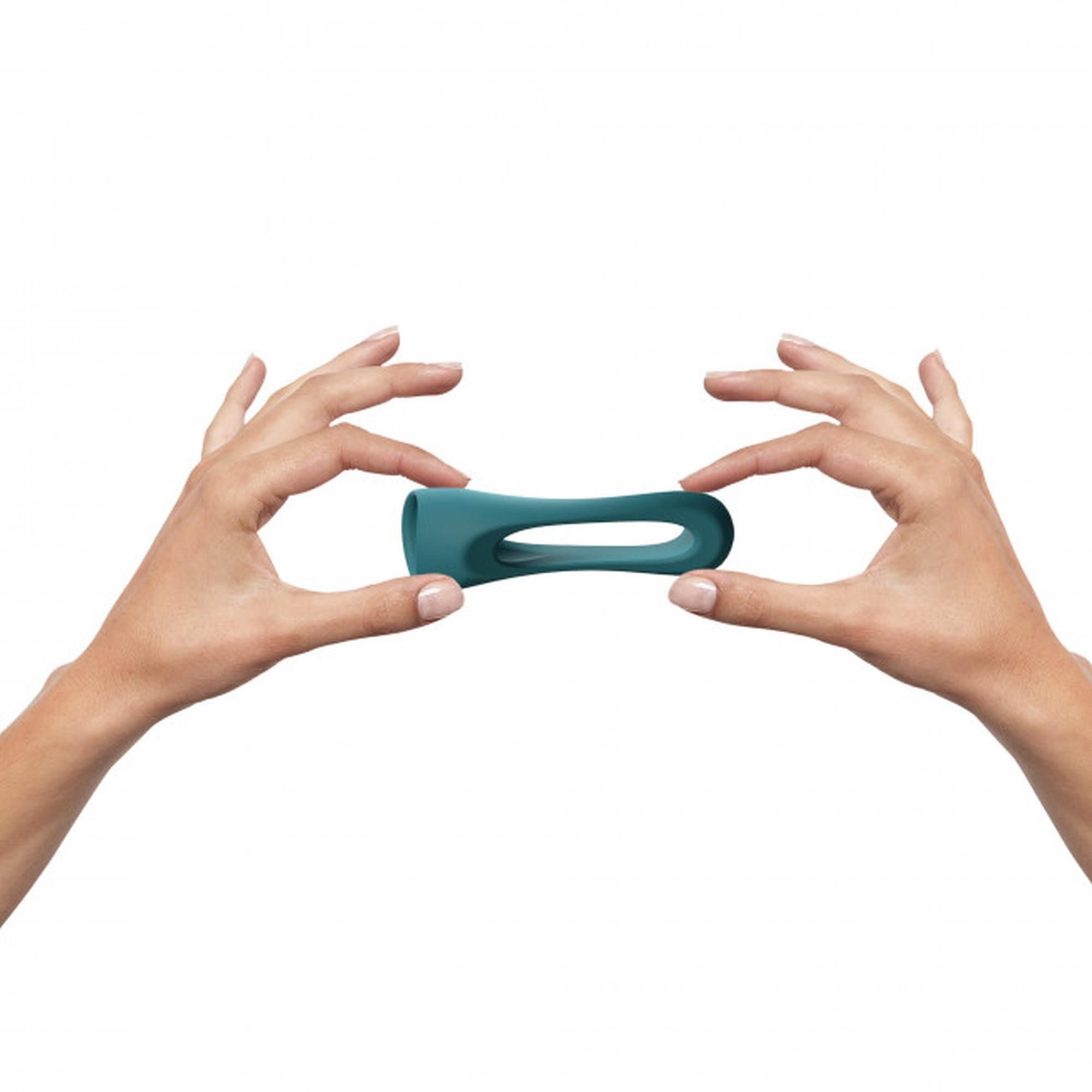 Эрекционное кольцо Love To Love Flux Ring Black Teal Me, 3 см (бирюзовый)