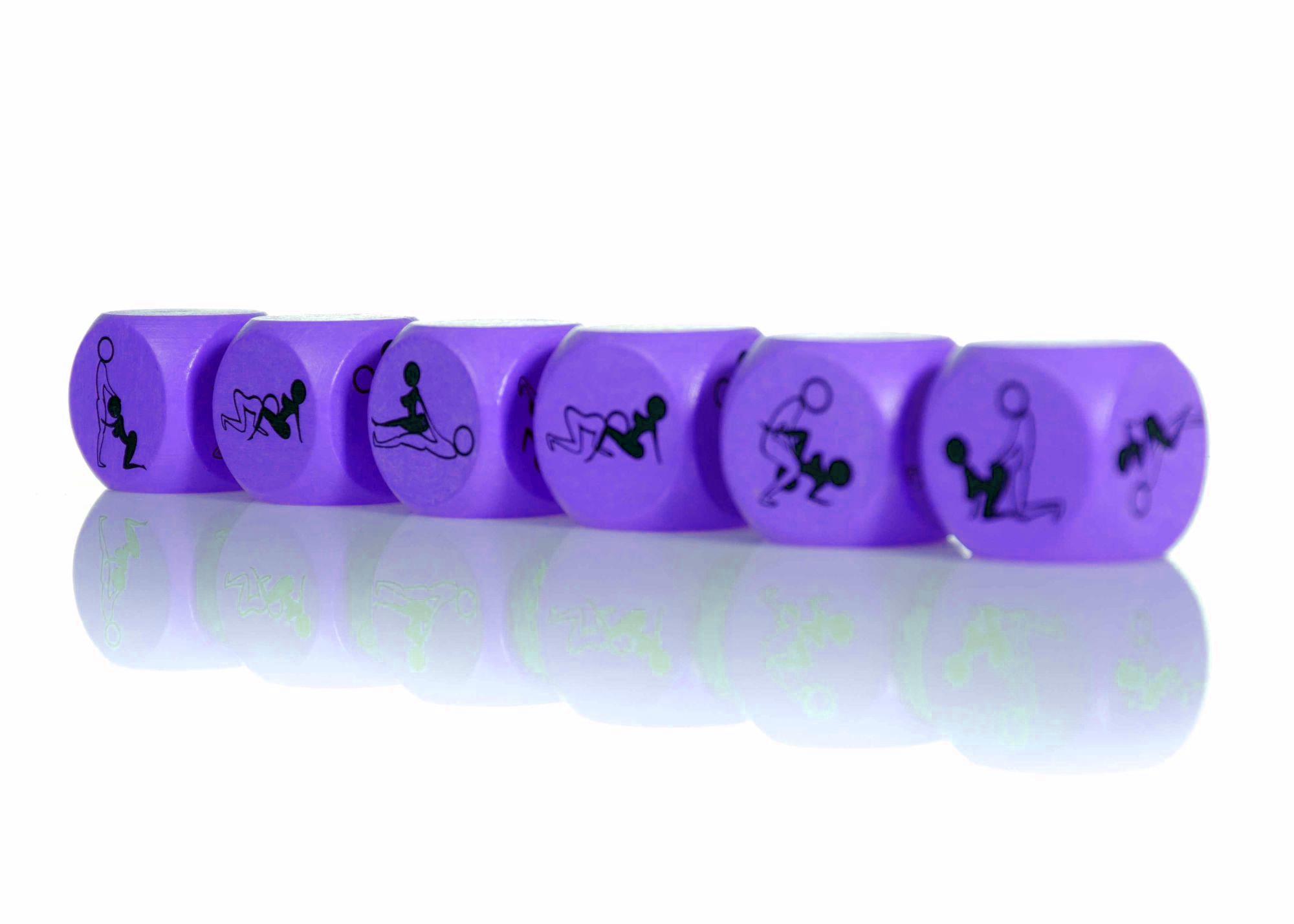 Игральный кубик для секса Grammi, 1 шт (фиолетовый)