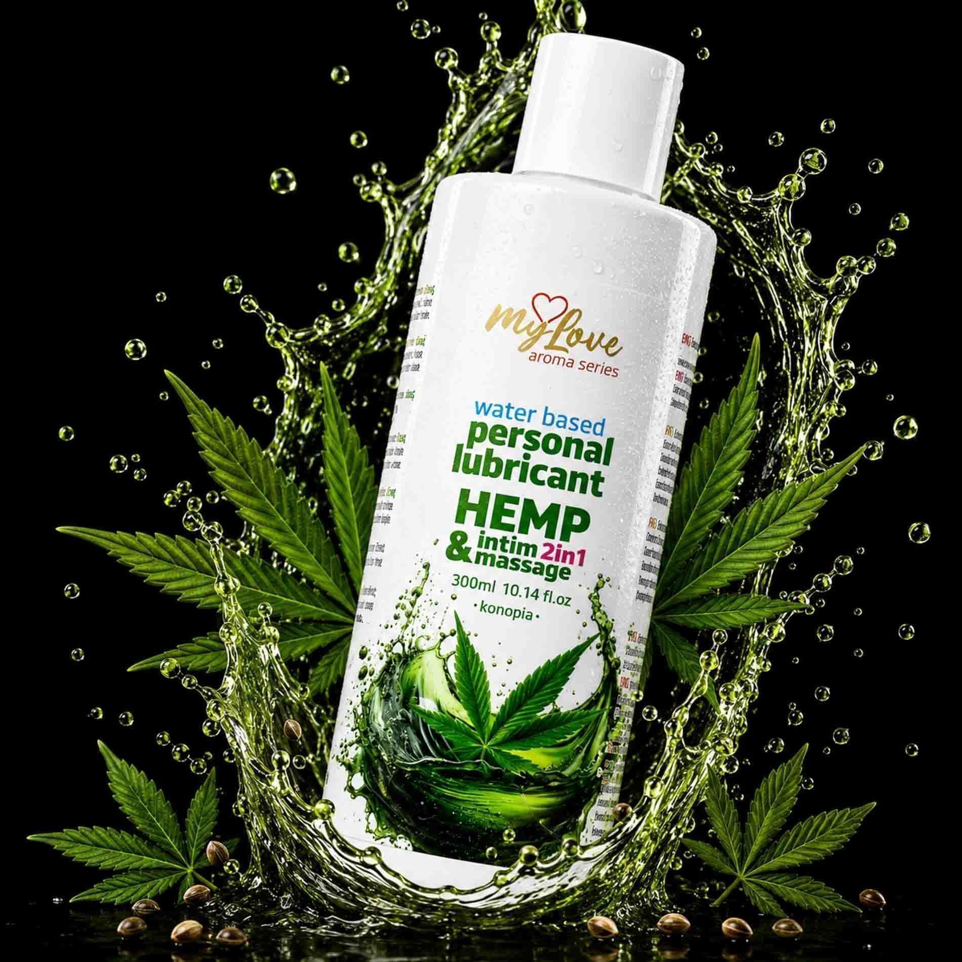 Lubrykant MyLove Aroma Series Intim&Massage 2in1 Hemp, 300 ml