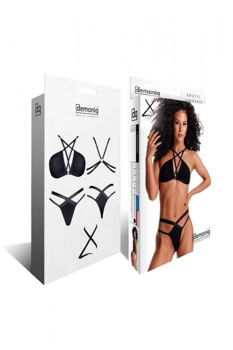 Комплект белья Demoniq LadyX Casilda, M (черный)