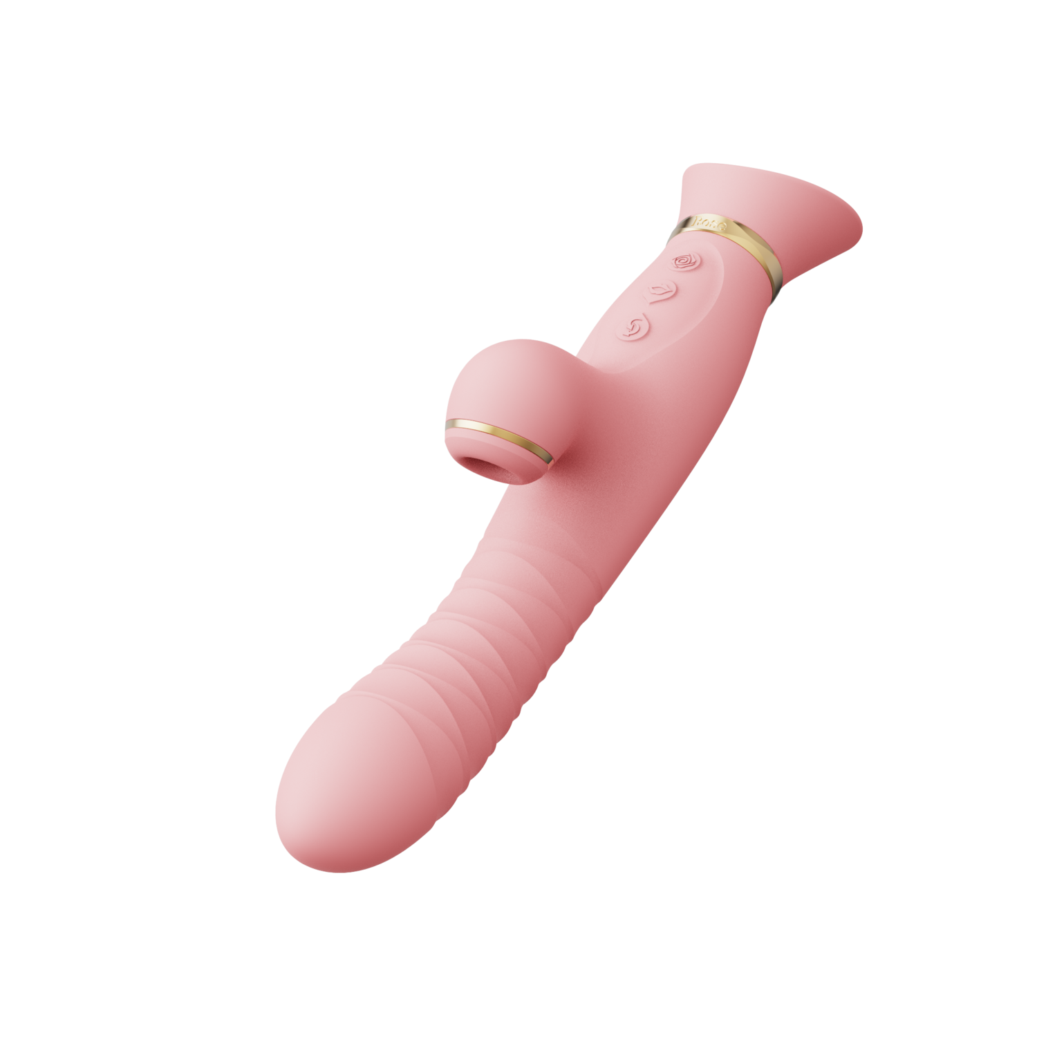 Вибратор-кролик Zalo Rose Rabbit Thruster, 25 см (светло-розовый)