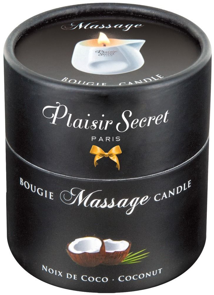 Масажна свічка Plaisir Secret Coconut, 80 мл