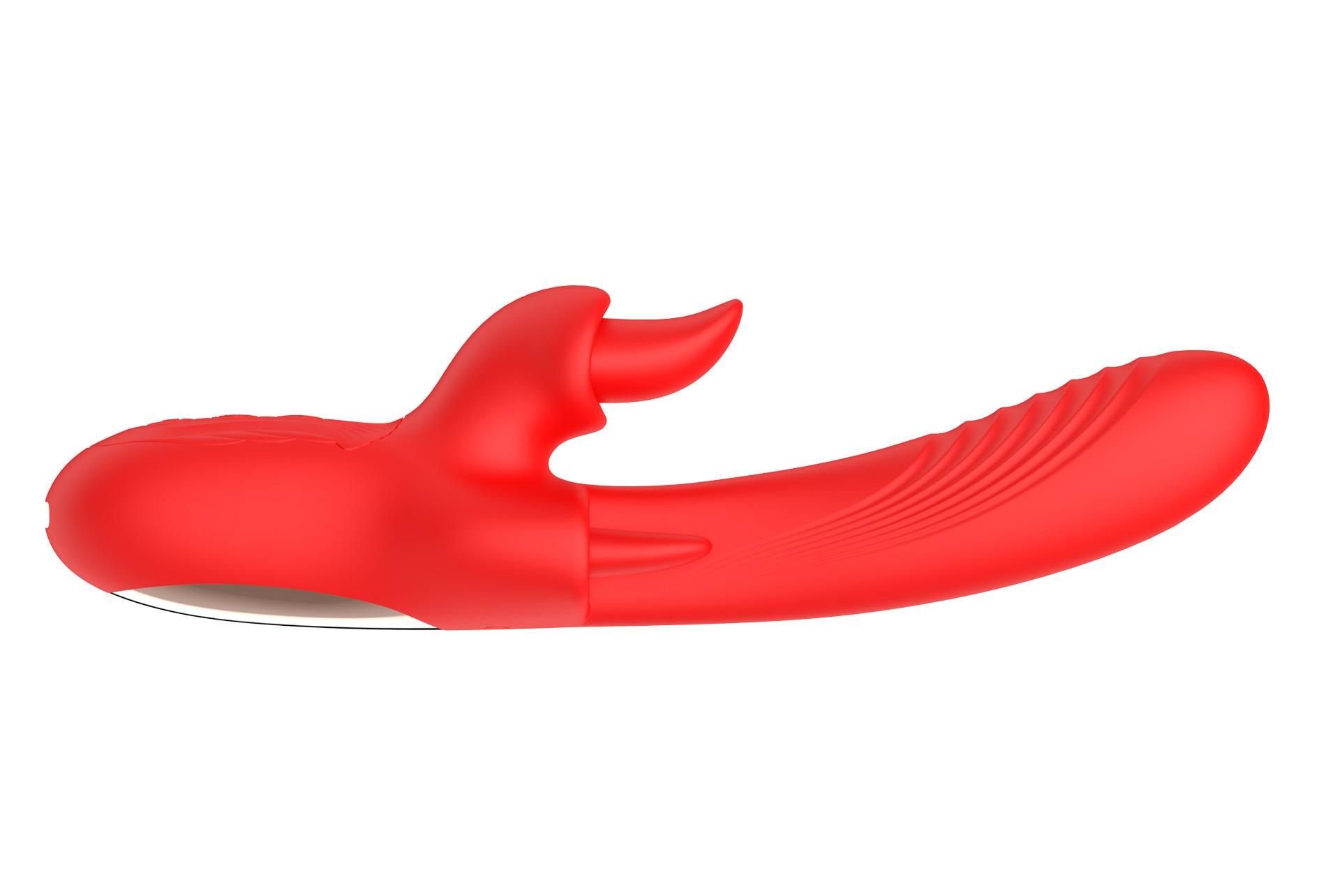 Вибратор B - Series Cute Charlie, G-Spot & Clitoral Massager, 22.6 см (красный)