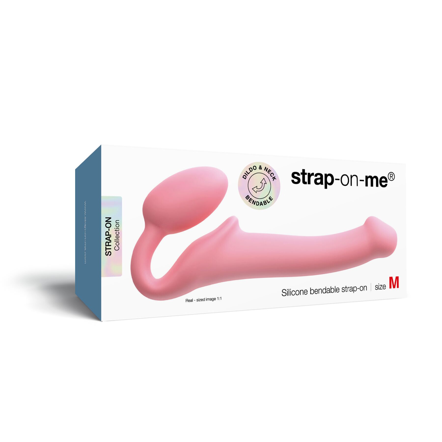 Страпон Dorcel Semi-Realistic Bendable Strap-On, M (рожевий)