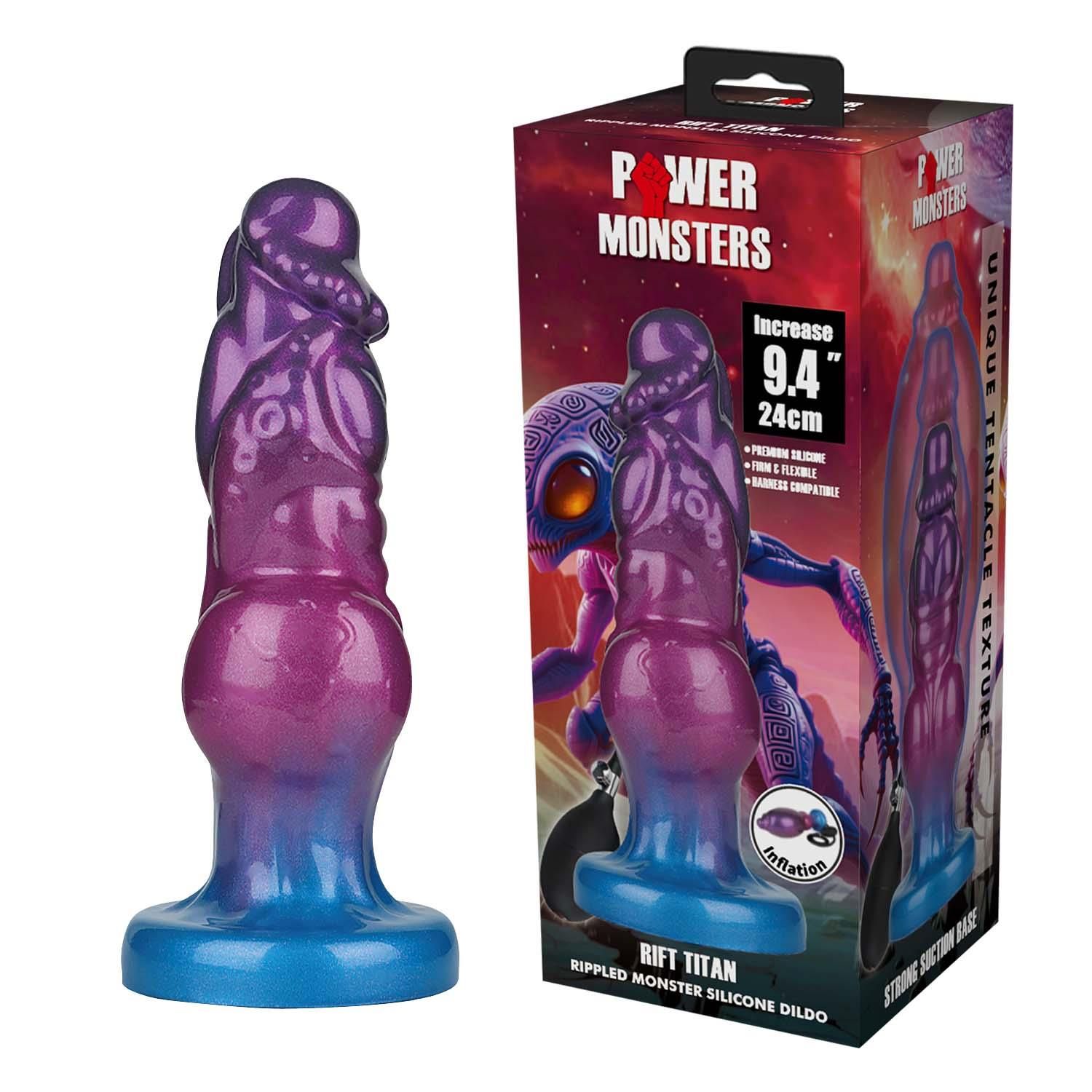 Фаллоимитатор Power Monsters Rift Titan, 24 см (фиолетовый)