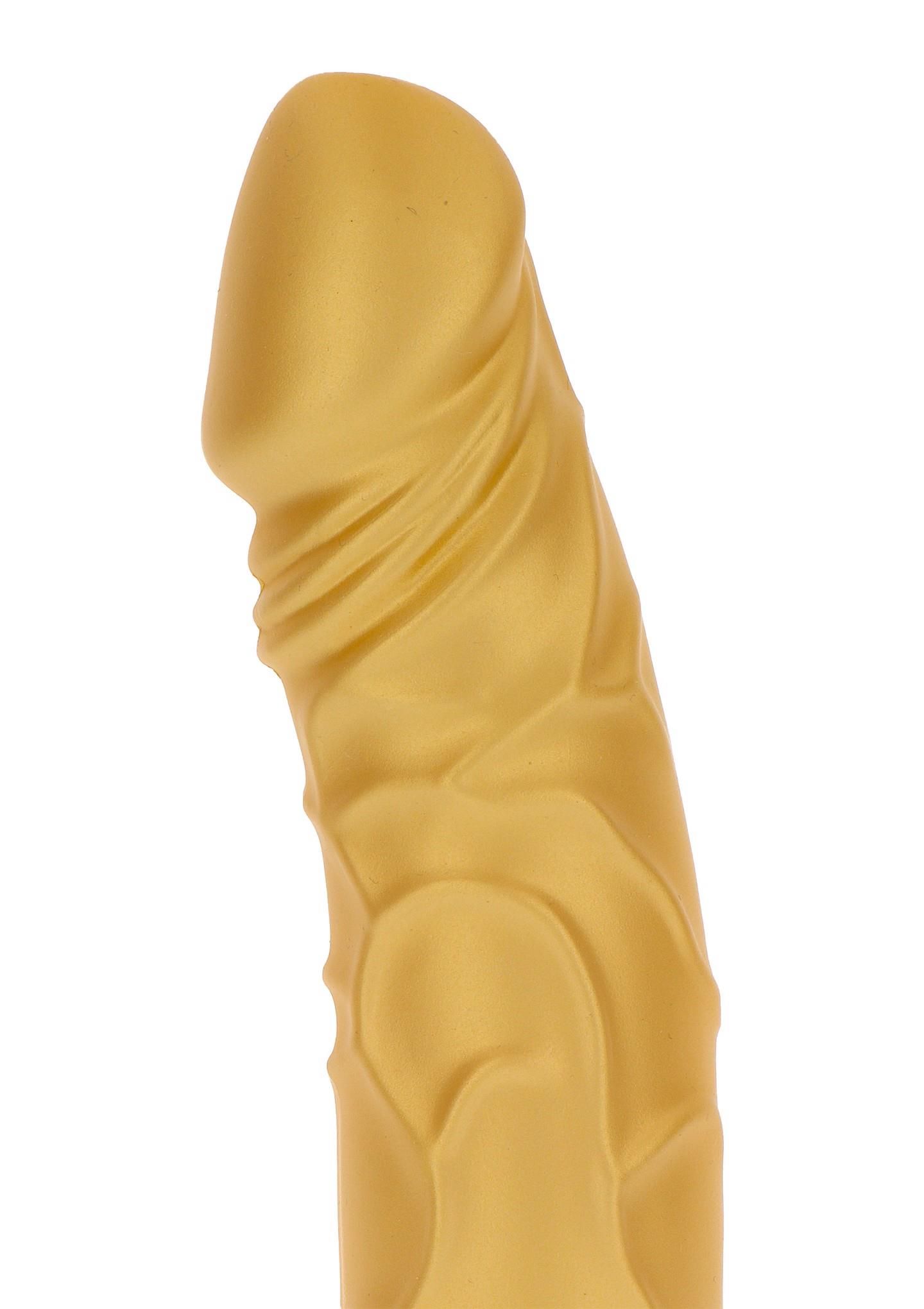 Wibrator ToyJoy Gold Dicker, 20 cm (złoty)