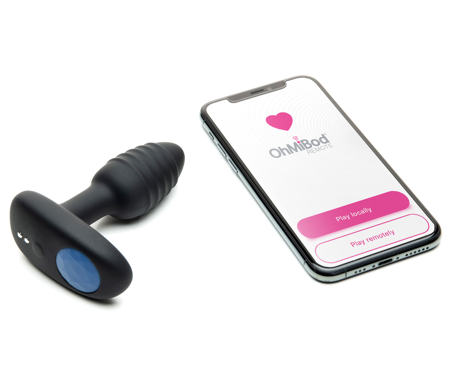 Korek analny Kiiroo OhMiBod Lumen, 10,1 cm (czarny)