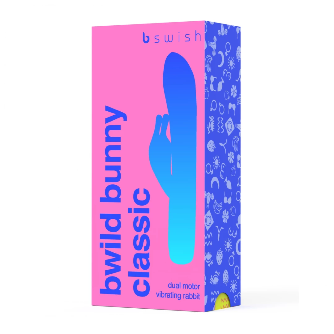 Вибратор-кролик B Swish Bwild Classic Bunny, 15.2 см (бирюзовый)