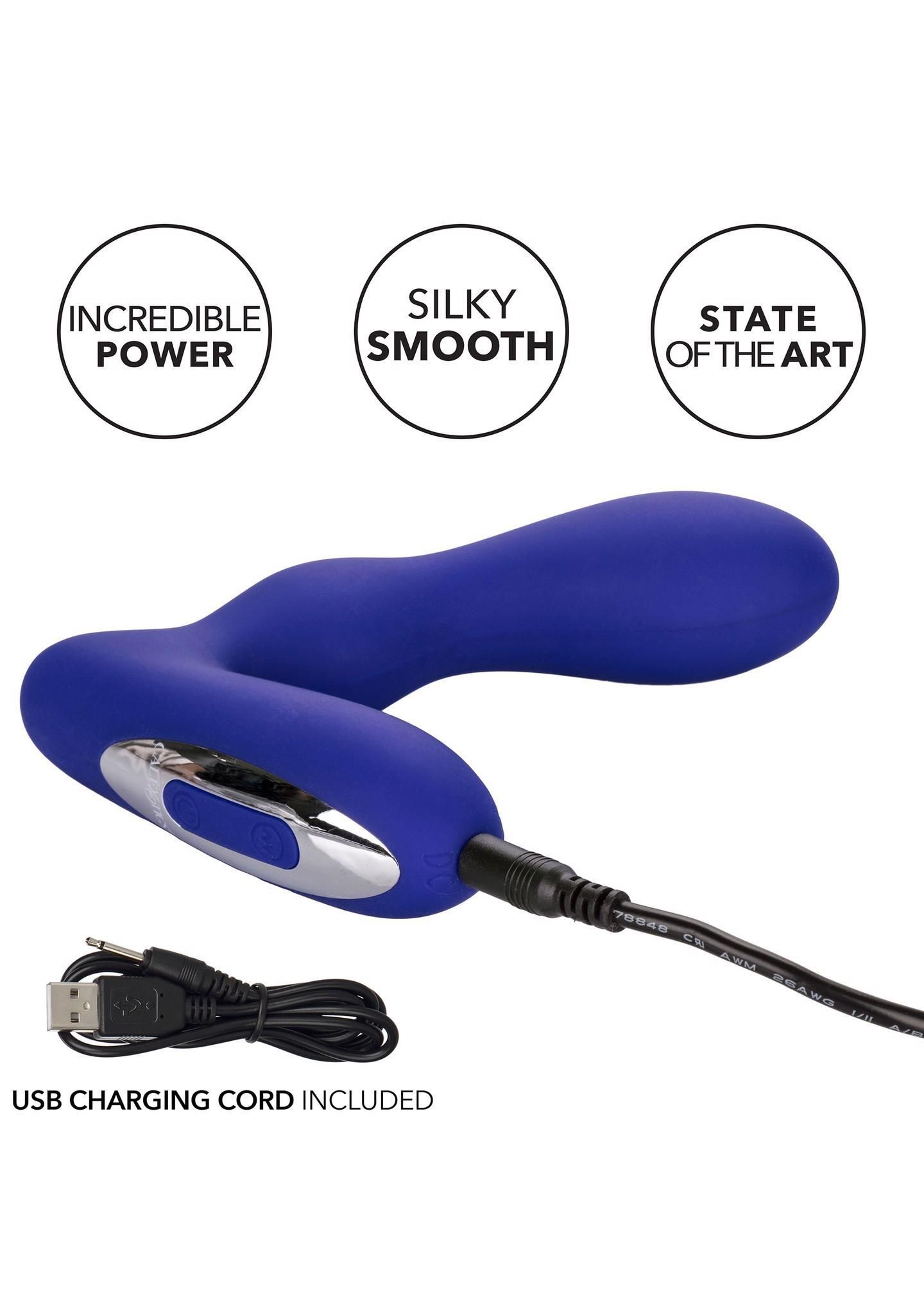 Вибростимулятор простаты Wireless Pleasure Probe, 10,5 см (синий)