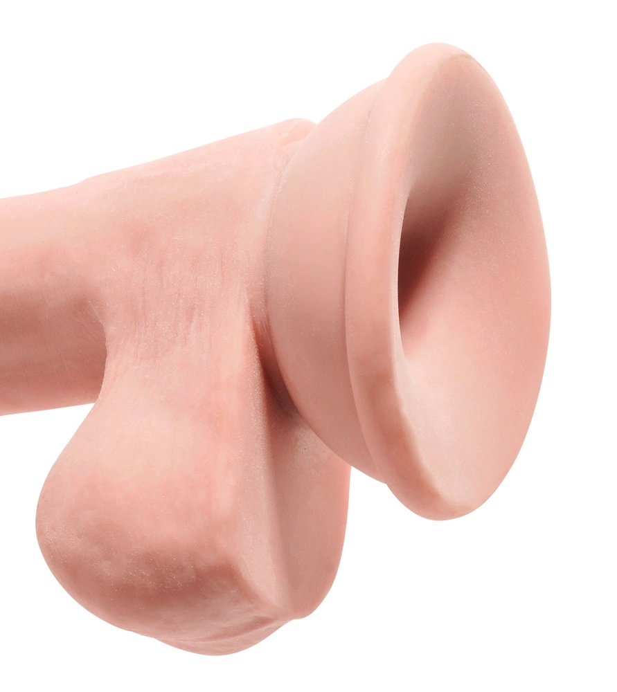 Фаллоимитатор King Cock Plus 6.5 Triple Density Cock With Balls, 20.3 см (телесный)