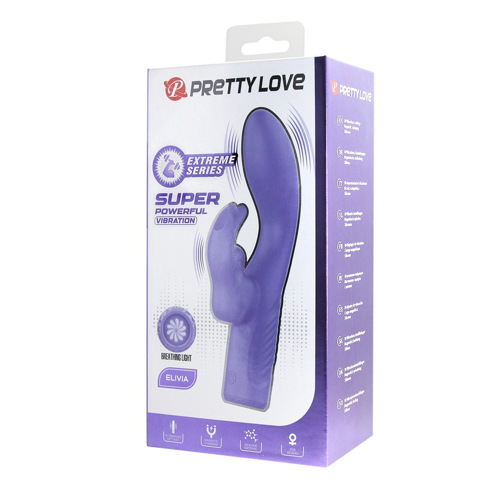 Вибратор-кролик Pretty Love Extreme Series Elivia, 17.2 см (фиолетовый)