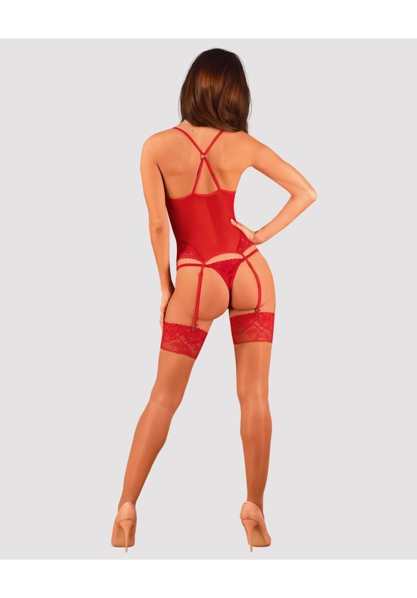Комплект белья Obsessive Lacelove, M/L (красный)