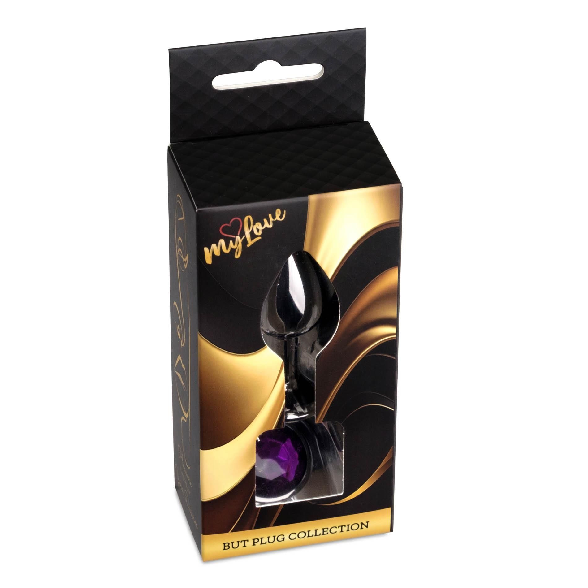 Korek analny MyLove Toys Jewelry Dark Silver Plug, 7 cm (fioletowy)