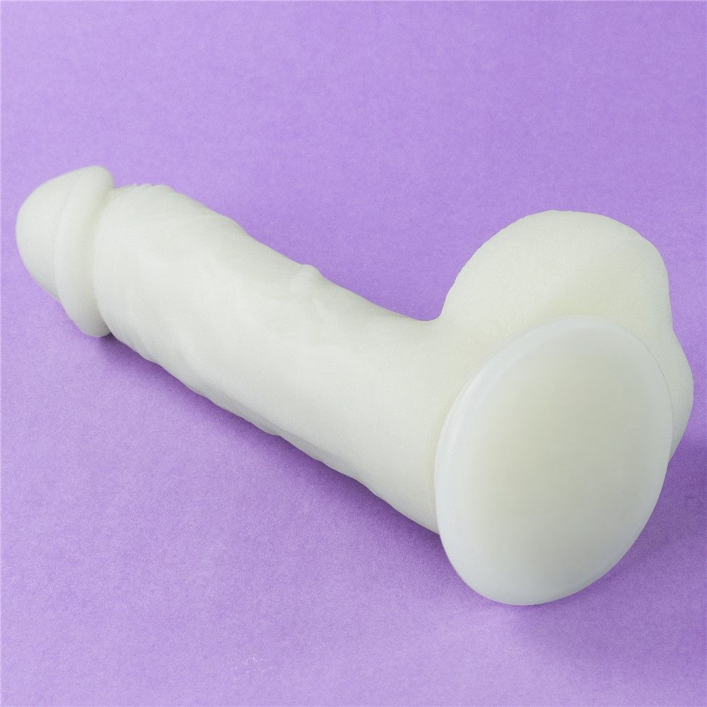 Неоновый фаллоимитатор LoveToy Lumino Play, 20,9 см (голубой)