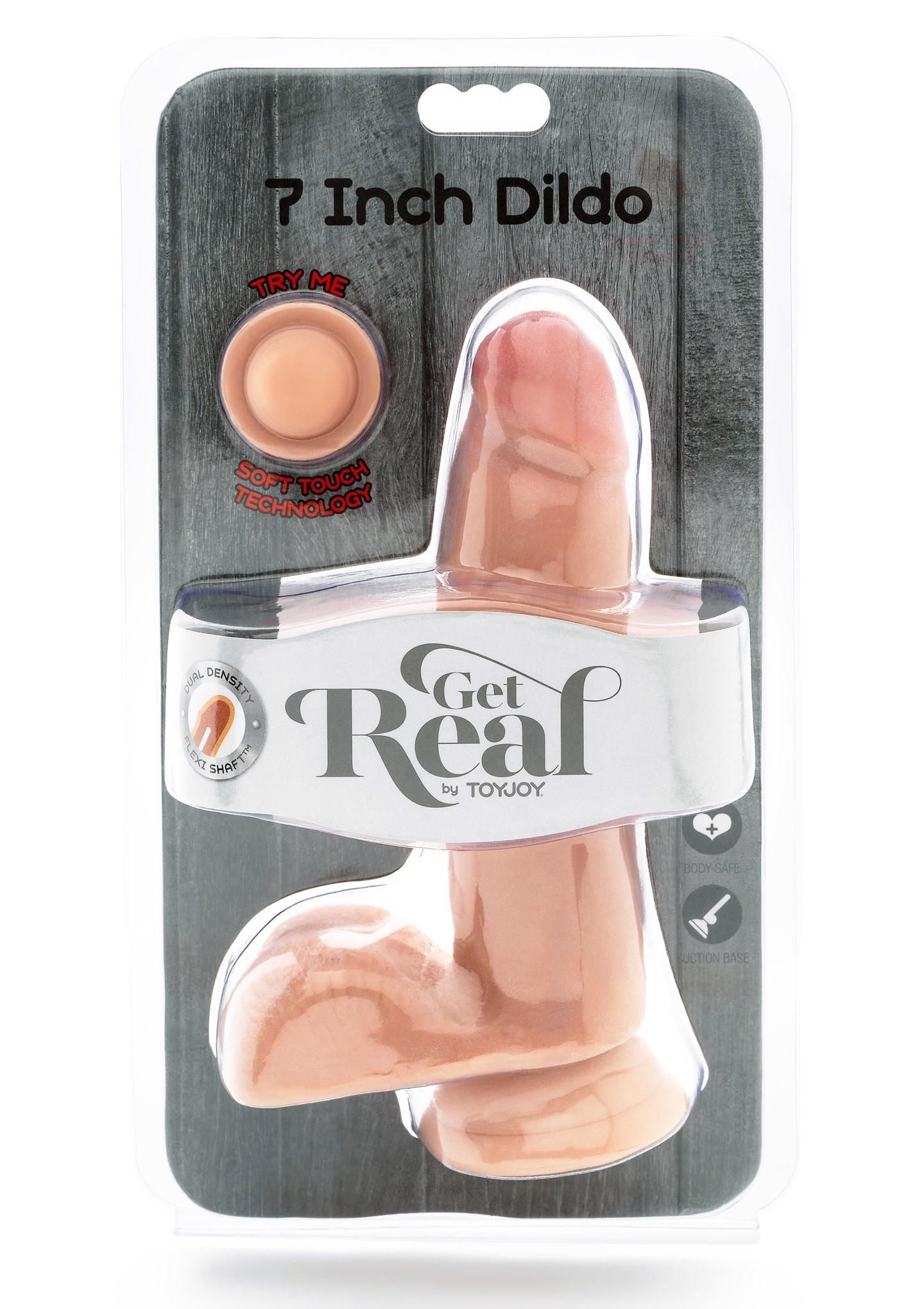 Реалистичный фаллоимитатор Toy Joy Get Real Dual Density, 18 см (телесный)