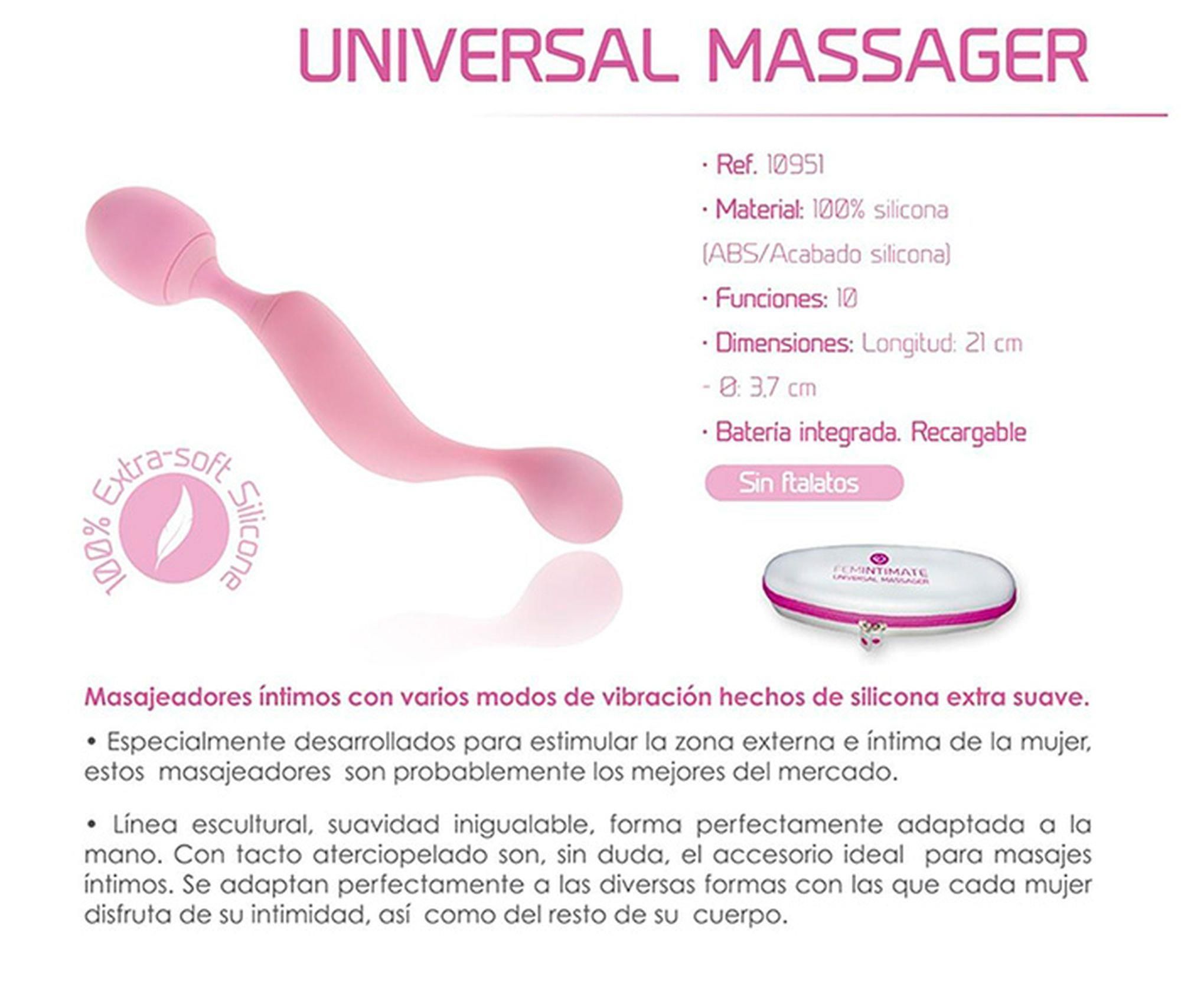 Вибромассажер Femintimate Universal Massager, 21 см (розовый)