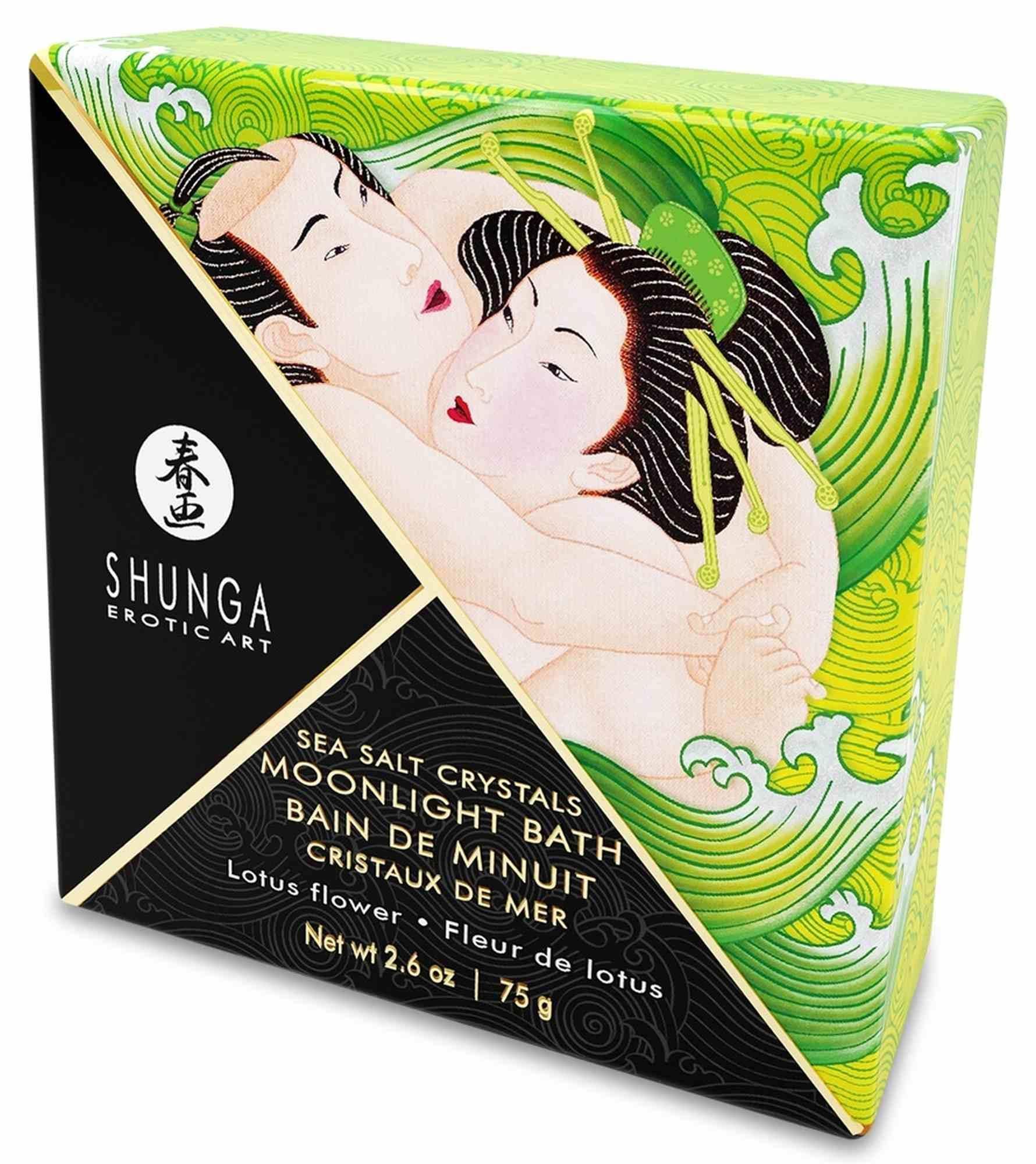 Соль для ванны Shunga Moonlight Bath Lotus Flower, 75 г (зеленый)