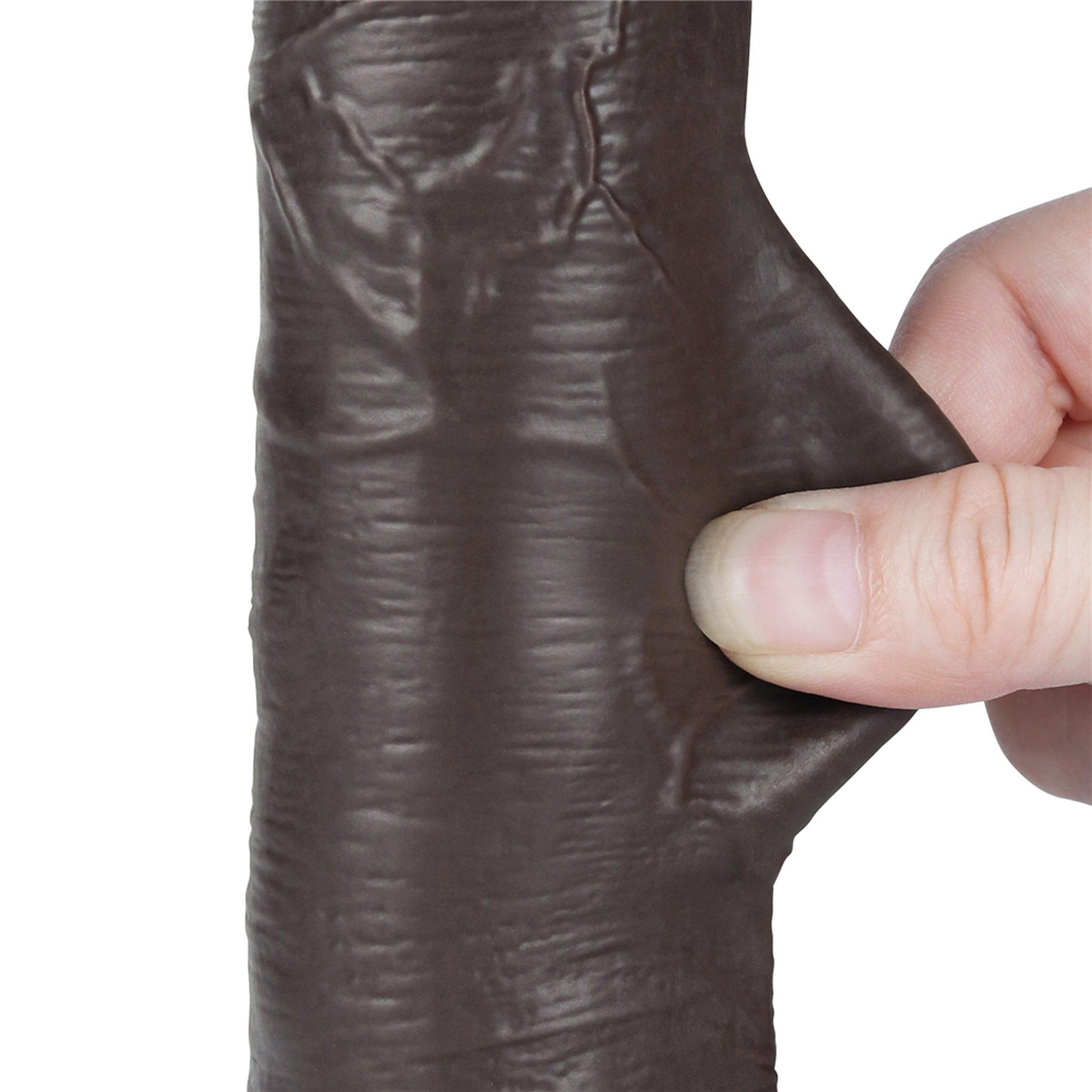 Фаллоимитатор Lovetoy Sliding-Skin Dual Layer Dong 8'', 20.8 см (черный)