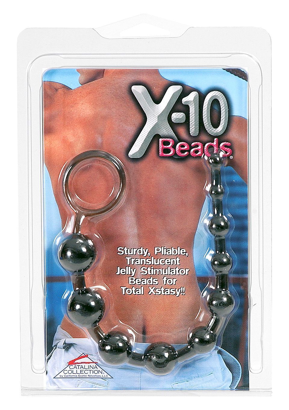 Анальные бусы X-10 Beads, 28 см (черный)