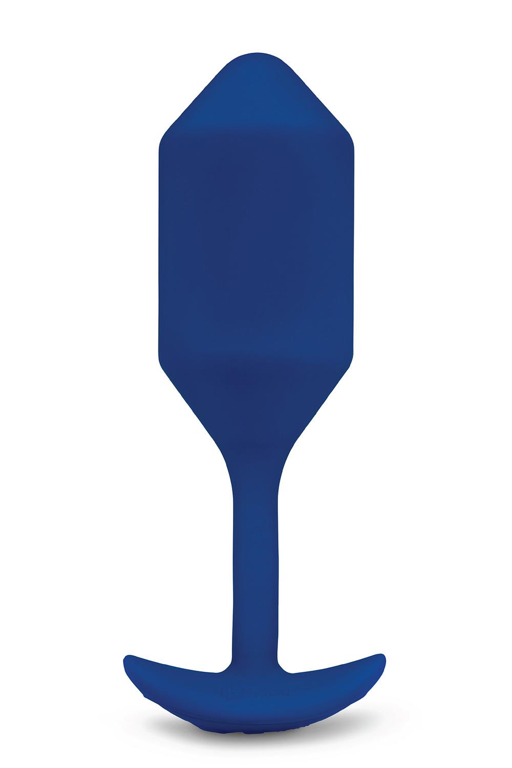 Korek analny z wibracją B-Vibe Vibrating Snug Plug 4, 15 cm (niebieski)