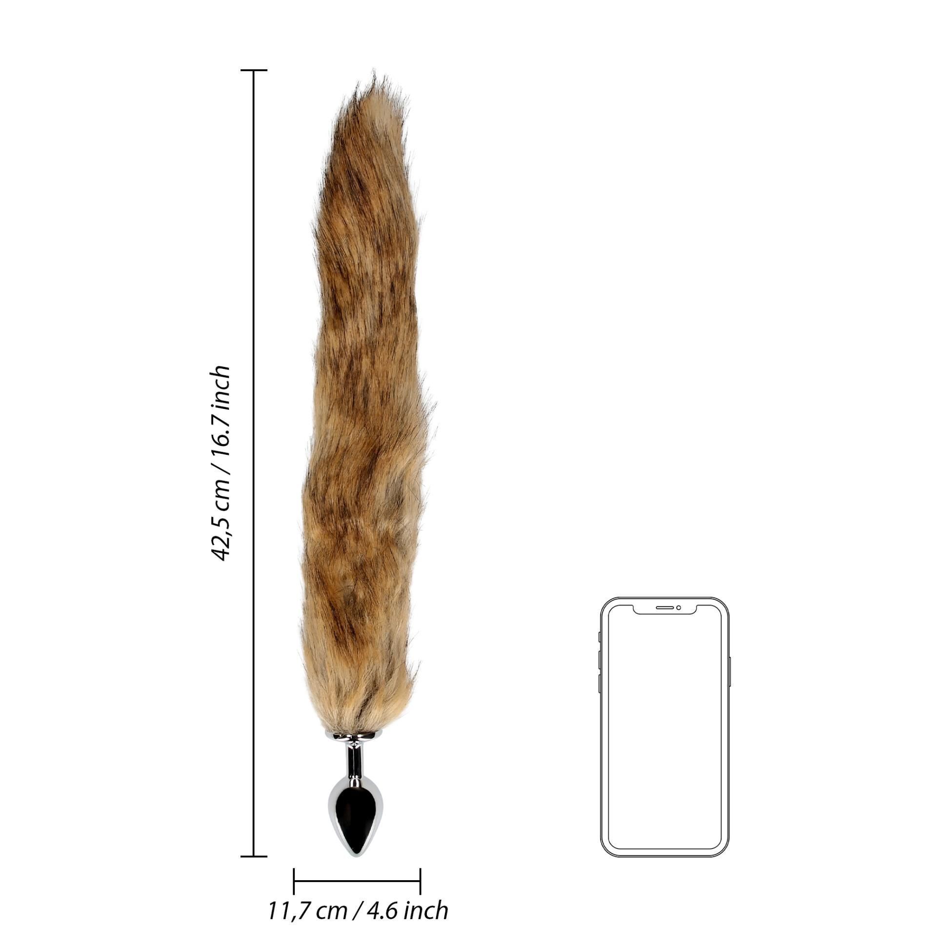 Korek analny Ouch! Fox Tail, 42.5 cm (czerwony)